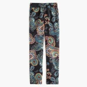 J. Crew collection silk pants paisley print
